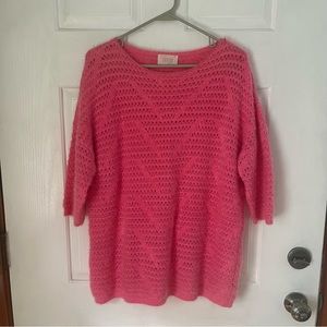 Savida open weave fuzzy sweater